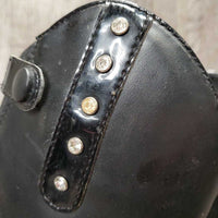 JUNIORS Pr Field Boots, zips, bling *gc, dirty, dusty, scuffs, scratches
