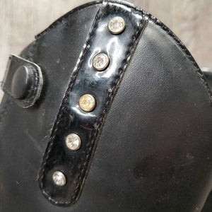 JUNIORS Pr Field Boots, zips, bling *gc, dirty, dusty, scuffs, scratches