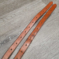 Pr Stirrup Leathers *gc, stains, dents, xholes, creases, rubs, faded, uneven
