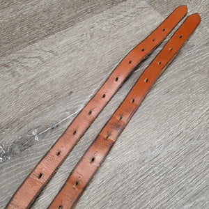 Pr Stirrup Leathers *gc, stains, dents, xholes, creases, rubs, faded, uneven