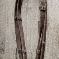 English Side-Pull - Bitless Bridle, Cotton Web Reins *vgc/xc, clean, mnr scraped edges & residue
