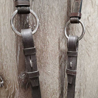 English Side-Pull - Bitless Bridle, Cotton Web Reins *vgc/xc, clean, mnr scraped edges & residue
