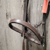 English Side-Pull - Bitless Bridle, Cotton Web Reins *vgc/xc, clean, mnr scraped edges & residue
