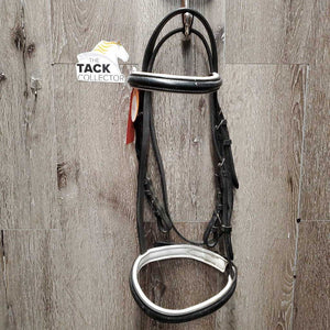 Rsd Padded Bridle, buckles *gc, mnr film, stiff, dry, creases, edge scrapes