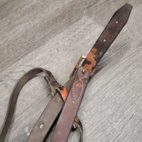 Flat - 2 Piece ?Polo Running Martingale *fair, paint, creases, rust, older, stiff, dry, gunk, tight keepers
