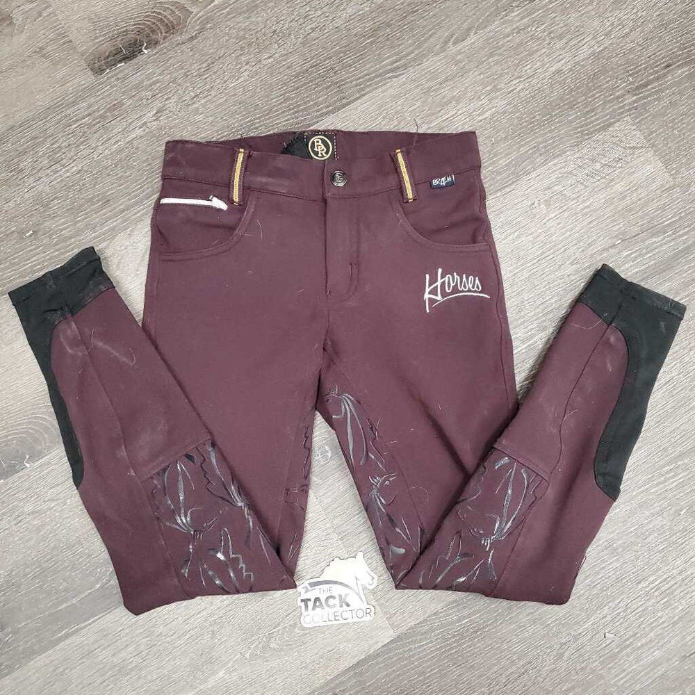 JUNIORS Hvy Full Sticky Seat Breeches, adj waist *PULLED out elastic, gc, hairy, pilly, snags, faded, rubs, pilly