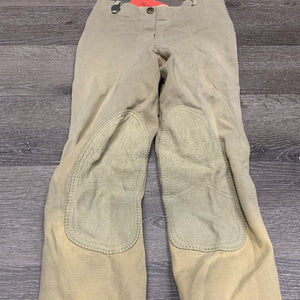 Cotton Breeches, Pull On *fair, holes, dingy, seat & legs, stretched & pilly knees