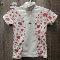 JUNIORS SS Show Shirt, 1/4 Snap Up, attached snap collar *vgc
