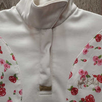 JUNIORS SS Show Shirt, 1/4 Snap Up, attached snap collar *vgc
