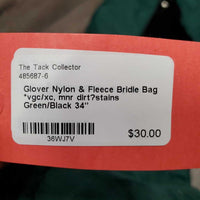 Nylon & Fleece Bridle Bag *vgc/xc, mnr dirt?stains
