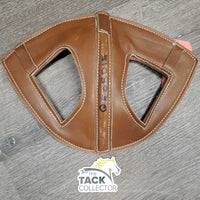 Light Leather - Felt Poll Guard Head Bumper *vgc, mnr scrapes, hair, dirt & stains, marker