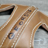 Light Leather - Felt Poll Guard Head Bumper *vgc, mnr scrapes, hair, dirt & stains, marker