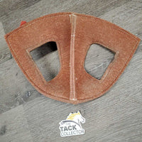 Light Leather - Felt Poll Guard Head Bumper *vgc, mnr scrapes, hair, dirt & stains, marker
