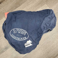 Fleece Saddle Cover *gc, faded, threads, clean, clumpy, cracking logo
