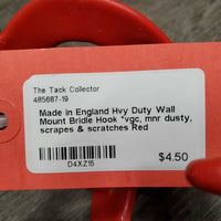 Hvy Duty Wall Mount Bridle Hook *vgc, mnr dusty, scrapes & scratches
