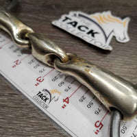 Thick Hvy French Link Loose Ring Bit, Lg Center Lozenge *gc, clean, older, stains, scratches, residue