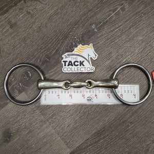 Thick Hvy French Link Loose Ring Bit, Lg Center Lozenge *gc, clean, older, stains, scratches, residue