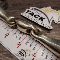 Thick Hvy French Link Loose Ring Bit, Lg Center Lozenge *gc, clean, older, stains, scratches, residue
