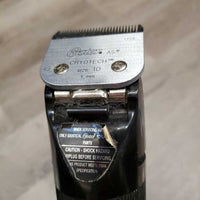 Single Speed Clippers, #10 blades, grease (x2), oil, manual *SOUND GOOD, clean, older, mnr hair
