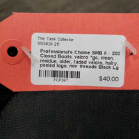 Closed Boots, velcro *gc, clean, residue, older, faded velcro, hairy, peeled logo, mnr threads
