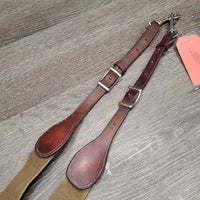 Elastic & Leather Breastplate *gc/fair, dirt, stains, film, xholes, dry, stiff, cracked holes, older, faded, discolored