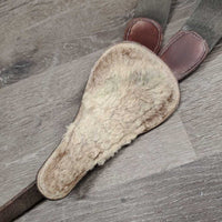 Elastic & Leather Breastplate *gc/fair, dirt, stains, film, xholes, dry, stiff, cracked holes, older, faded, discolored