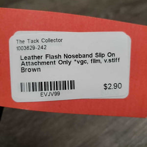Leather Flash Noseband Slip On Attachment Only *vgc, film, v.stiff