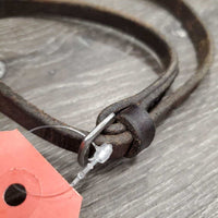 Leather Flash, Slip On Noseband Attachment *gc/fair, Missing keeper, scrapes, xholes, older, dry, faded
