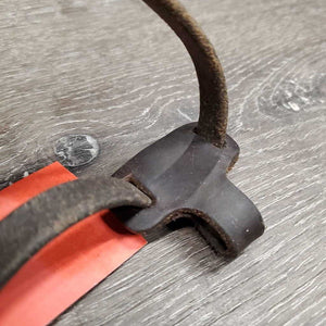 Leather Flash, Slip On Noseband Attachment *gc/fair, Missing keeper, scrapes, xholes, older, dry, faded