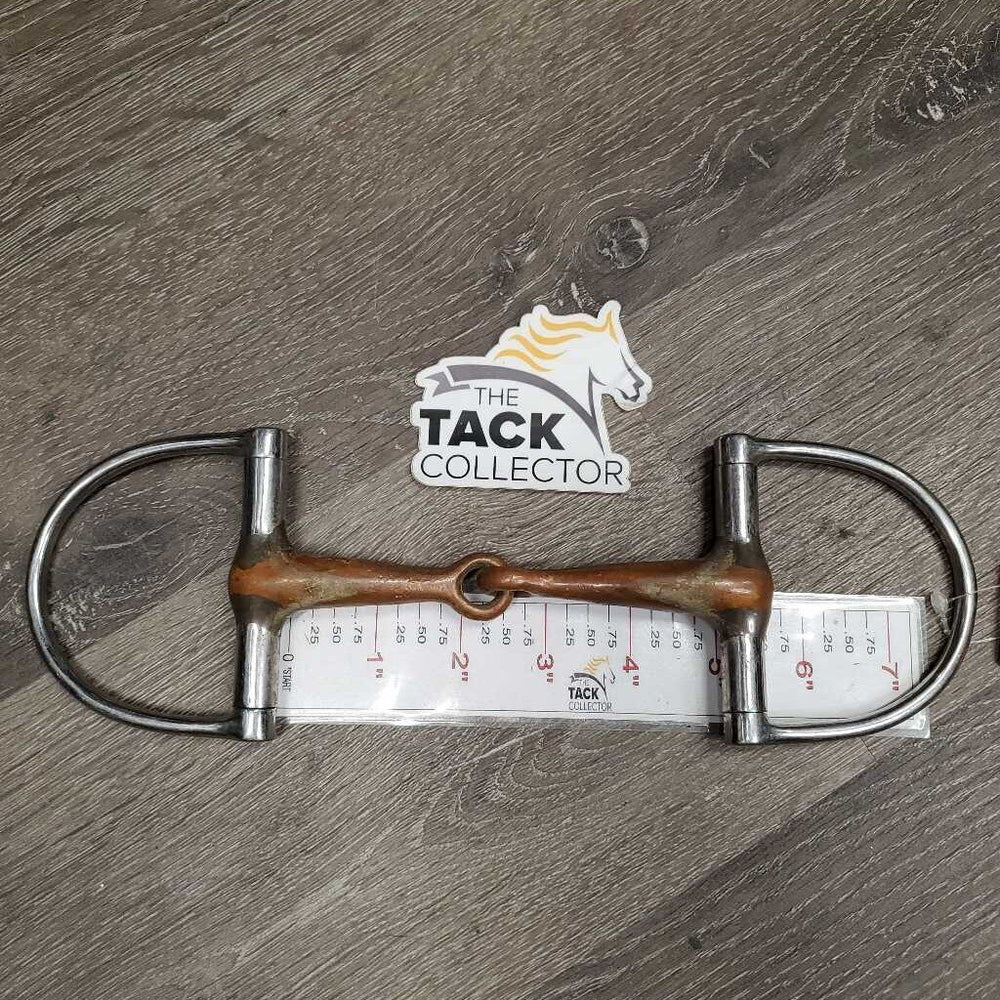 Thick Copper Hunter D Ring Bit *gc/fair, chewed, clean, v.stained, residue, scratches, rough