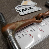 Thick Copper Hunter D Ring Bit *gc/fair, chewed, clean, v.stained, residue, scratches, rough
