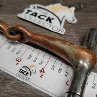 Thick Copper Hunter D Ring Bit *gc/fair, chewed, clean, v.stained, residue, scratches, rough
