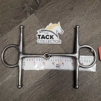v.thin Full Cheek Snaffle Bit *gc, clean, scratches, bent?, scuffs
