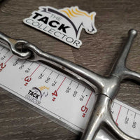 v.thin Full Cheek Snaffle Bit *gc, clean, scratches, bent?, scuffs
