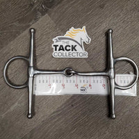 v.thin Full Cheek Snaffle Bit *gc, clean, scratches, bent?, scuffs
