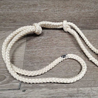 Leather Over Check Crown Piece, buckle on bridle attachment, Over Check Ropes *gc, older, stiff, mnr scrapes & rubs, taped, stains
