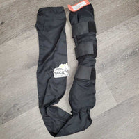17" Padded Tail Wrap, attached 30" Nylon Tail Bag *gc, clean, threads, faded, rubs, pills, frayed edges
