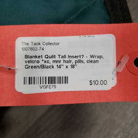 Blanket Quilt Tail Insert? - Wrap, velcro *xc, mnr hair, pills, clean