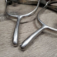 Dressage Spurs, Thick Braided Spur Straps *gc, clean, residue, scratches, straps: fair, dirty, frayed, faded, rust
