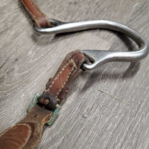 Kineton Noseband *gc, older, creases, scrapes, dry, rust, oxidized, stiff, xholes