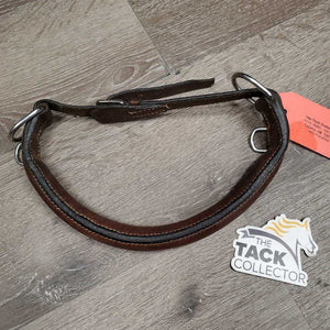 Stiff Rolled Leather Noseband - Side Pull Attachment *gc, dry, sticky residue/gunky