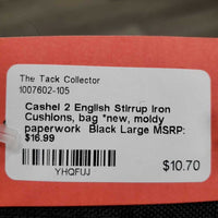 2 English Stirrup Iron Cushions, bag *new, moldy paperwork
