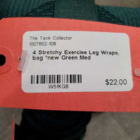 4 Stretchy Exercise Leg Wraps, bag *new
