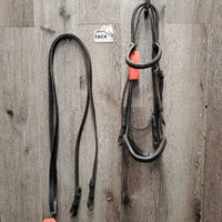 Rsd/Padded Bridle, Plain Reins *fair, v.rubbed, scrapes, dirty, dry, stiff, faded, scratches, twist