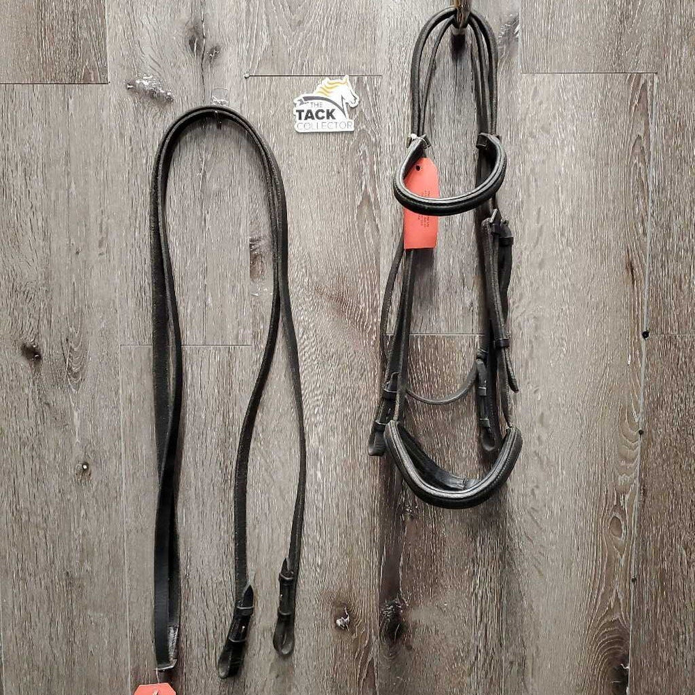 Rsd/Padded Bridle, Plain Reins *fair, v.rubbed, scrapes, dirty, dry, stiff, faded, scratches, twist