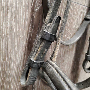 Rsd/Padded Bridle, Plain Reins *fair, v.rubbed, scrapes, dirty, dry, stiff, faded, scratches, twist