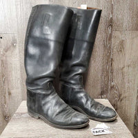 Dress Boots, Pull On, extended back *gc/fair, older, v.worn heels, dirty, scuffs, scrapes