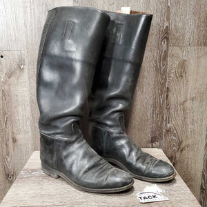 Dress Boots, Pull On, extended back *gc/fair, older, v.worn heels, dirty, scuffs, scrapes