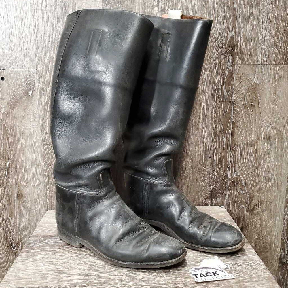Dress Boots, Pull On, extended back *gc/fair, older, v.worn heels, dirty, scuffs, scrapes