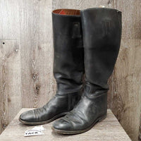 Dress Boots, Pull On, extended back *gc/fair, older, v.worn heels, dirty, scuffs, scrapes
